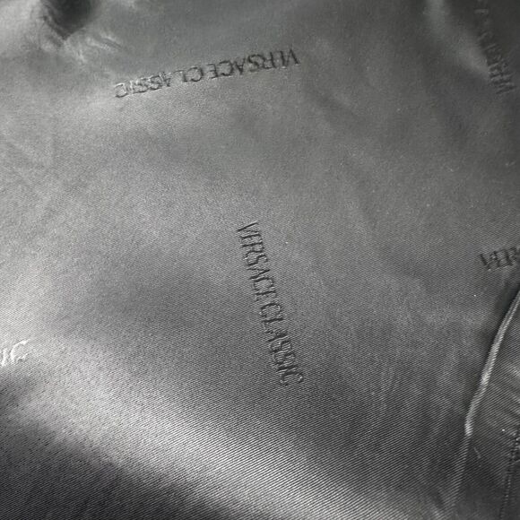 Versace Classic Suit Jacket Blazer Men's US 40R Black Red Pink Stitch Texture - Picture 6 of 11